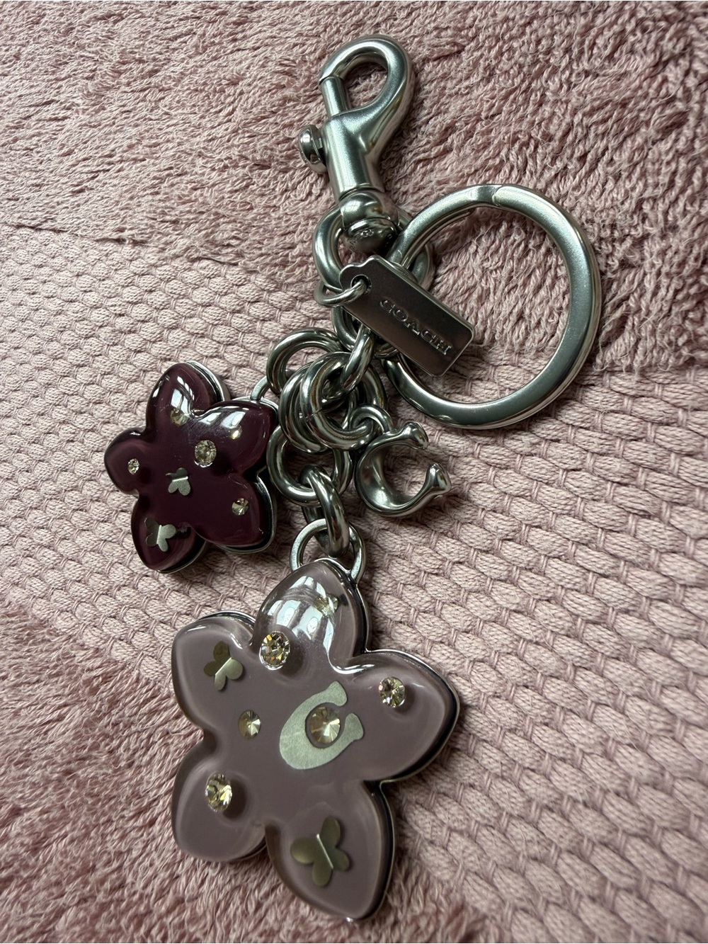 Coach Flower Cluster Bag Charm - Picture 3 of 7